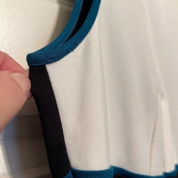 Professional Ann Taylor Sheath Dress Color Blocking Size 10 - Picture 5 of 7